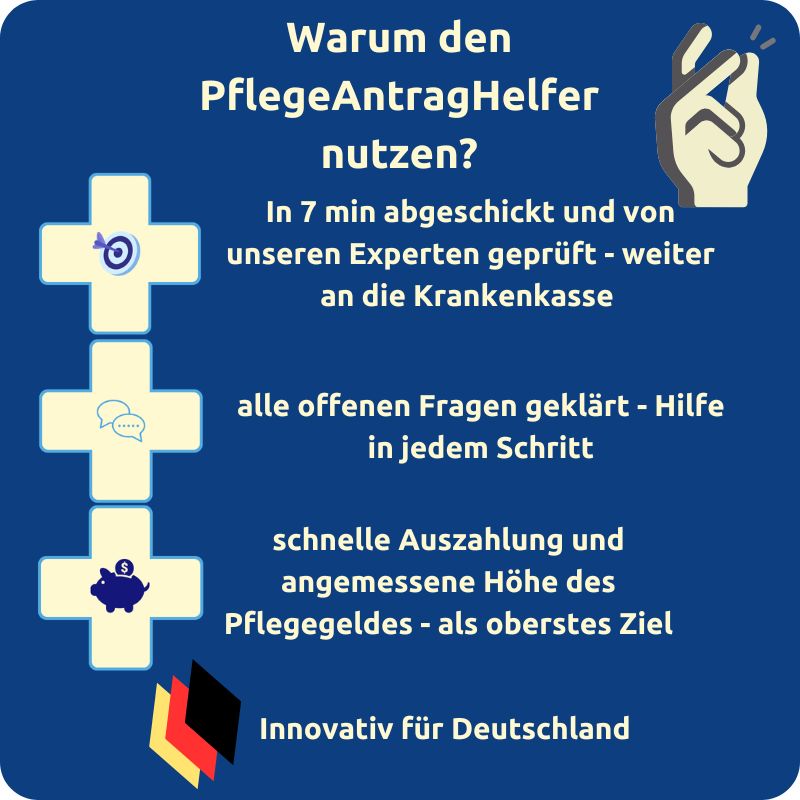 Pflegestufe in 7 min beantragen und alle Erklärungen auf PflegeAntragHelfer