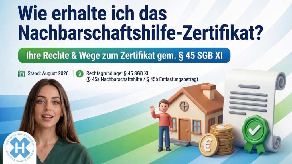 Wie erhalte ich das Nachbarschaftshilfe-Zertifikat? Ihre Rechte & Wege zum Zertifikat gem. Paragraf 45 SGB XI